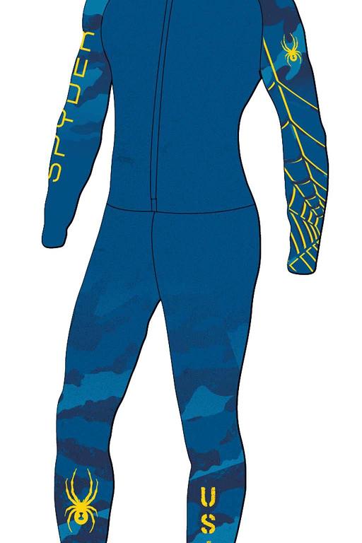 Traje Spyder World Cup DH Race Azules Camuflados Para Hombre Mexico MX92376